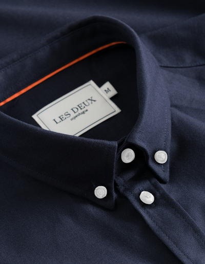 Les Deux MEN Oliver Oxford Shirt Shirt 4646-Dark Navy