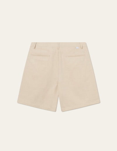 Les Deux MEN Peter Pleated Twill Shorts Shorts 847847-Light Desert Sand Melange