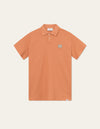 Les Deux MEN Piece Pique Polo T-Shirt 613057-Baked Papaya/Dark Sand-White