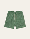 Les Deux MEN Stan Stripe Seersucker Swim Shorts Swimshorts 565218-Vintage Green/Light Ivory