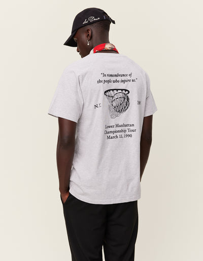 Les Deux MEN Tournament T-Shirt T-Shirt 230100-Snow Melange/Black