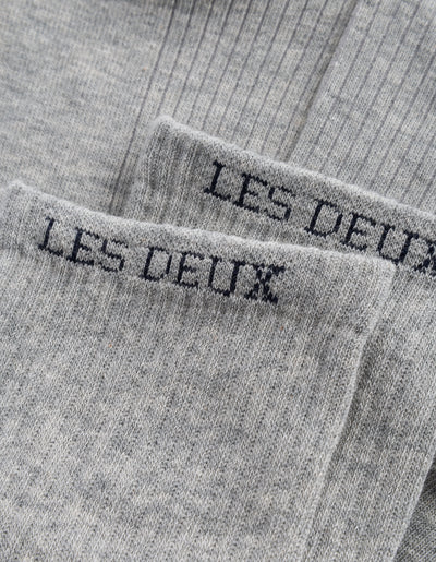 Les Deux MEN Wilfred Socks - 2-Pack Underwear and socks 310100-Light Grey Melange/Black