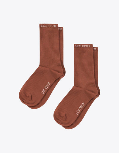 Les Deux MEN Wilfred Socks - 2-Pack Underwear and socks 655215-Sequoia/Ivory