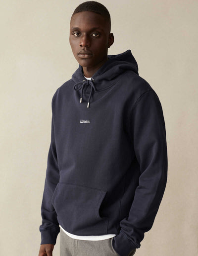 Les Deux MEN Lens Hoodie Hoodie 460201-Dark Navy/White