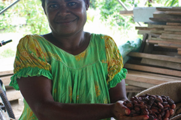 cocoa farmer from the Papua New Guinea