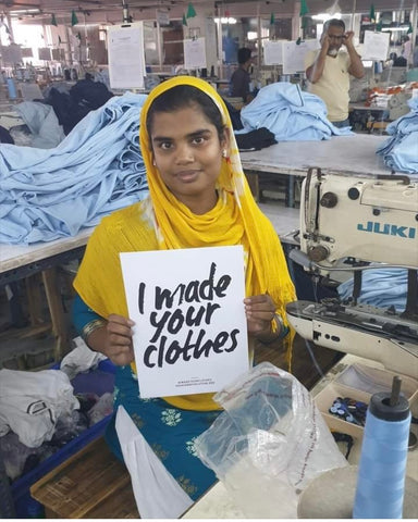 A worker at Rajlakshmi Cotton Mills from Sarah's visit in 2019