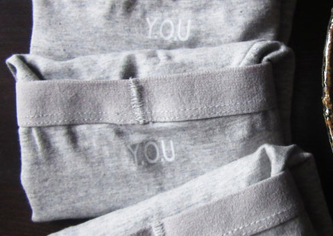 Grey folded organic cotton Y.O.U underwear women's underwear - pack of 3
