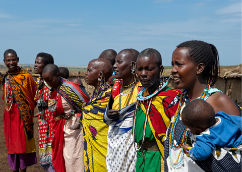 Massai People in the Mara reserve