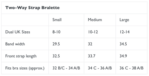 Bra size guide