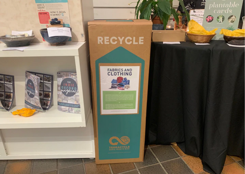 Our TerraCycle recycling box in the shop