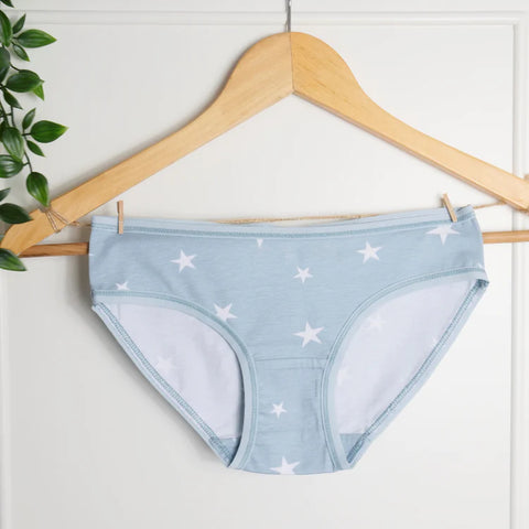 Girls' Blue with White Stars Knickers