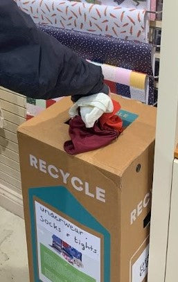 Underwear recycling box