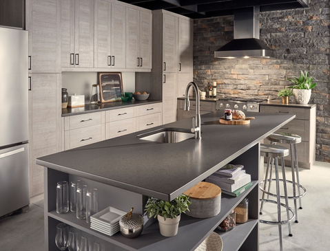 White Cabinets With Gray Countertops Add Depth To Your Kitchen