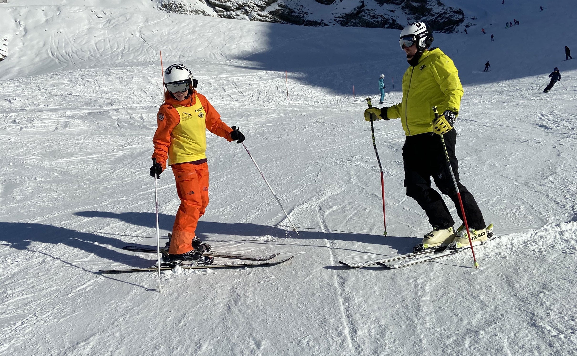 Georgia teaches skiing