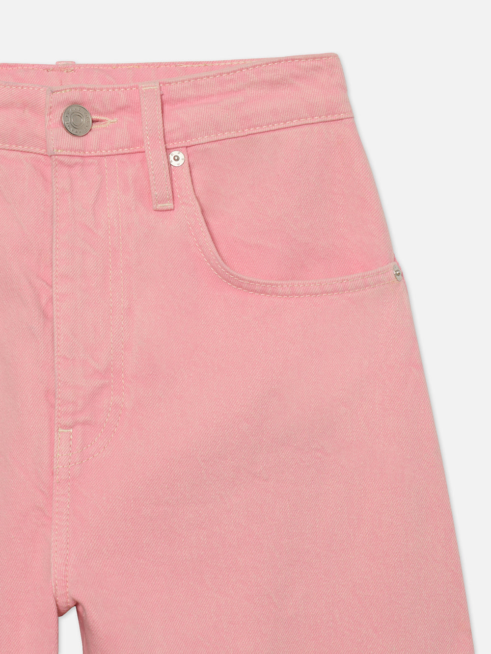Shop Frame Long Barrel Jeans In Pink