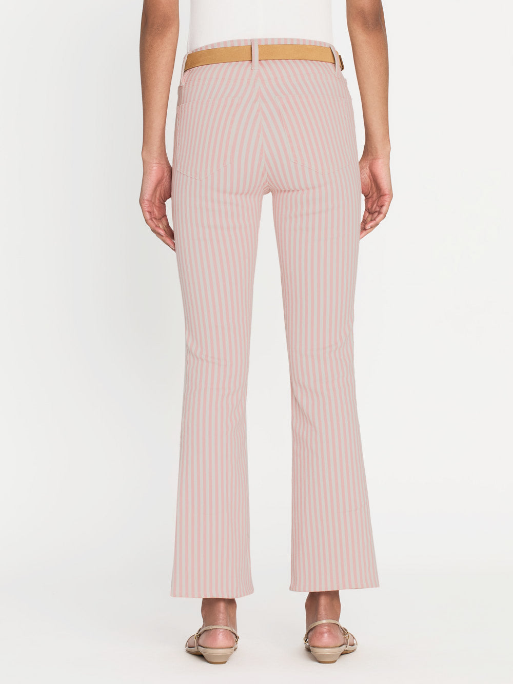 Shop Frame Le Crop Mini Bootcut Jeans In Pink
