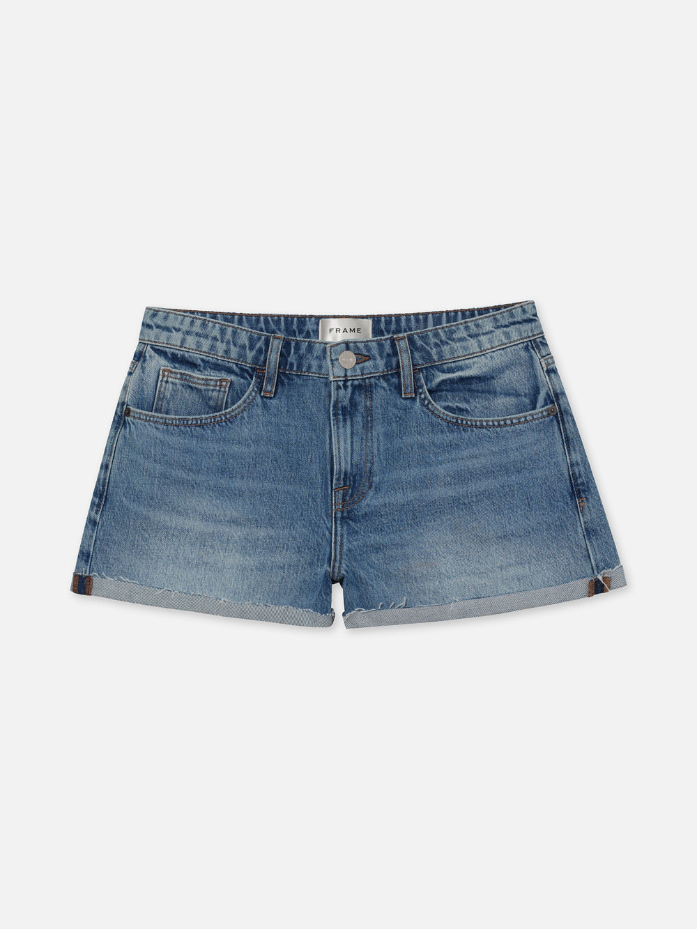 Shop Frame Le Grand Garcon Shorts In Blue