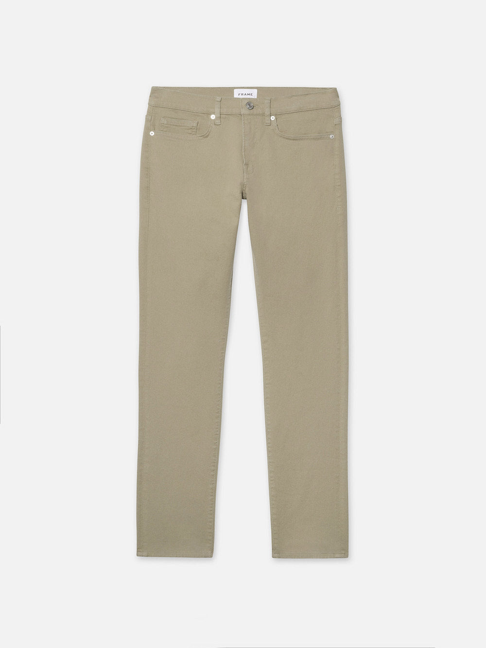 Shop Frame L'homme Slim Twill Jeans In Green