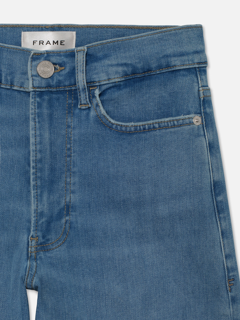 Shop Frame Le Slim Palazzo Raw Fray Jeans