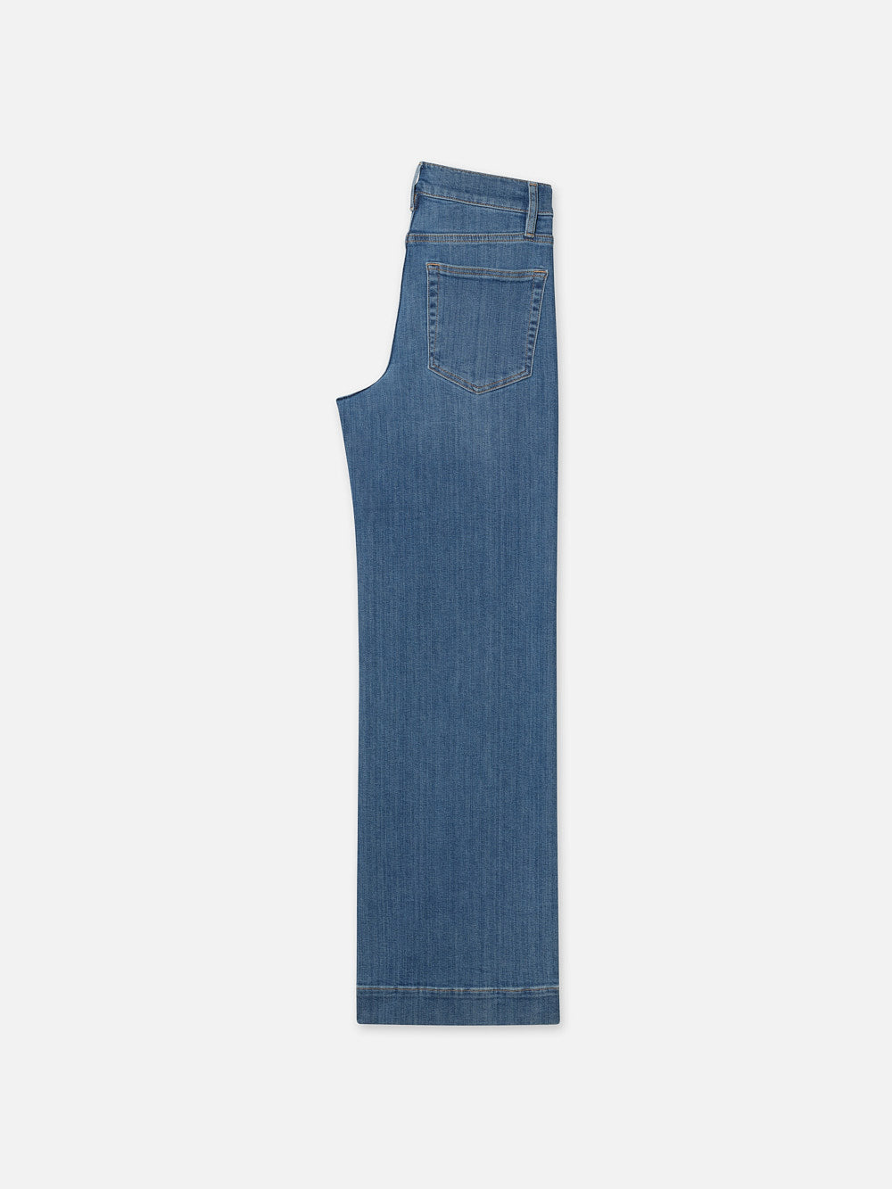Shop Frame Patch Pocket Slim Palazzo Jeans In Blue