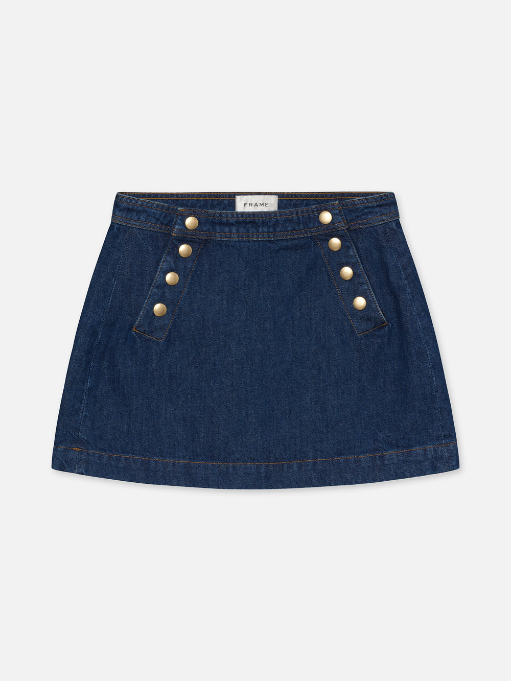 Shop Frame Sailor Snap Skirt Celestine Denim