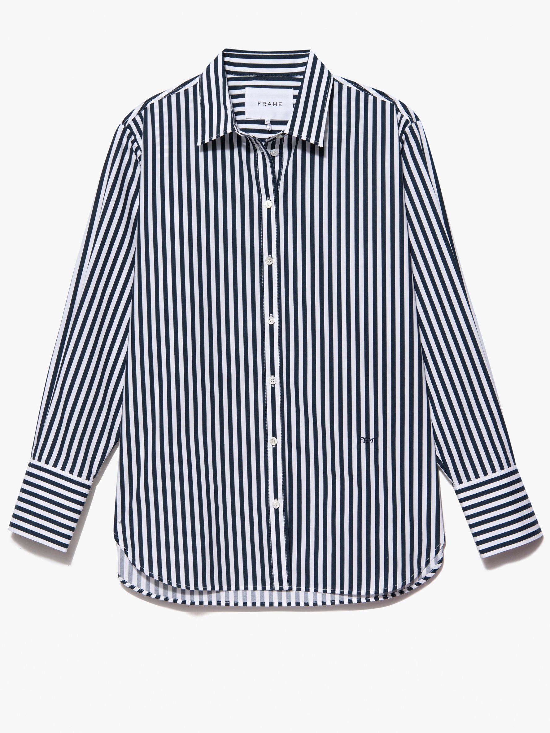 Ilona Oversized Shirt Navy Multi – FRAME