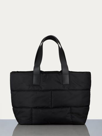 Nylon Quilted Plaque Tote Noir – FRAME