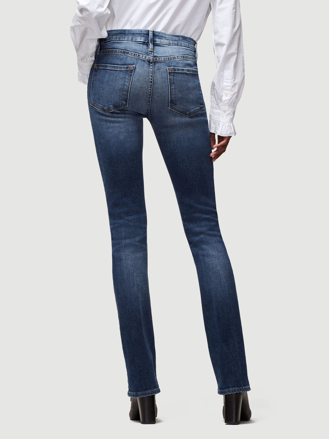 frame le mini bootcut jeans