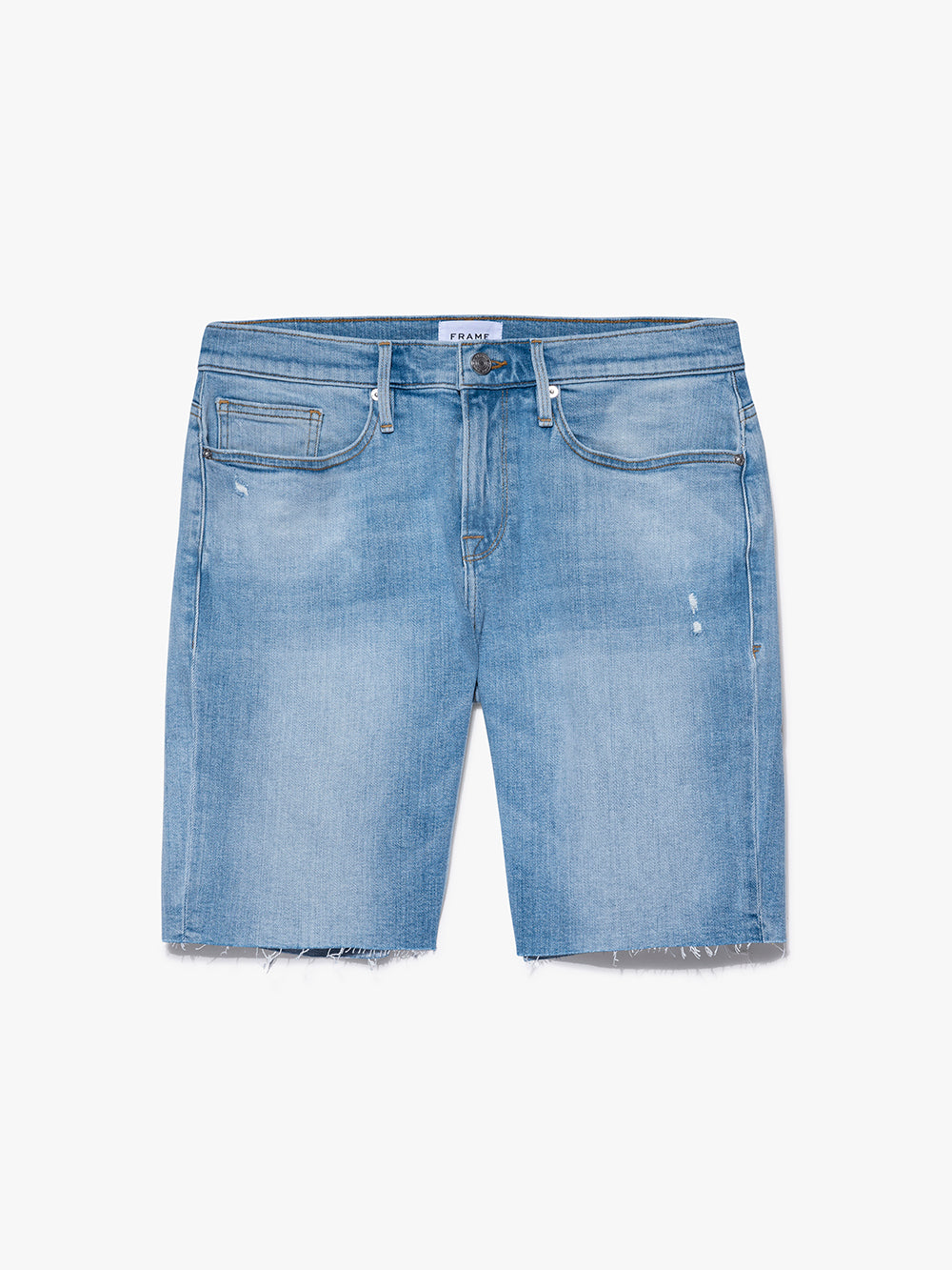 -denim L'Homme Cut-Off Short Bates Rips