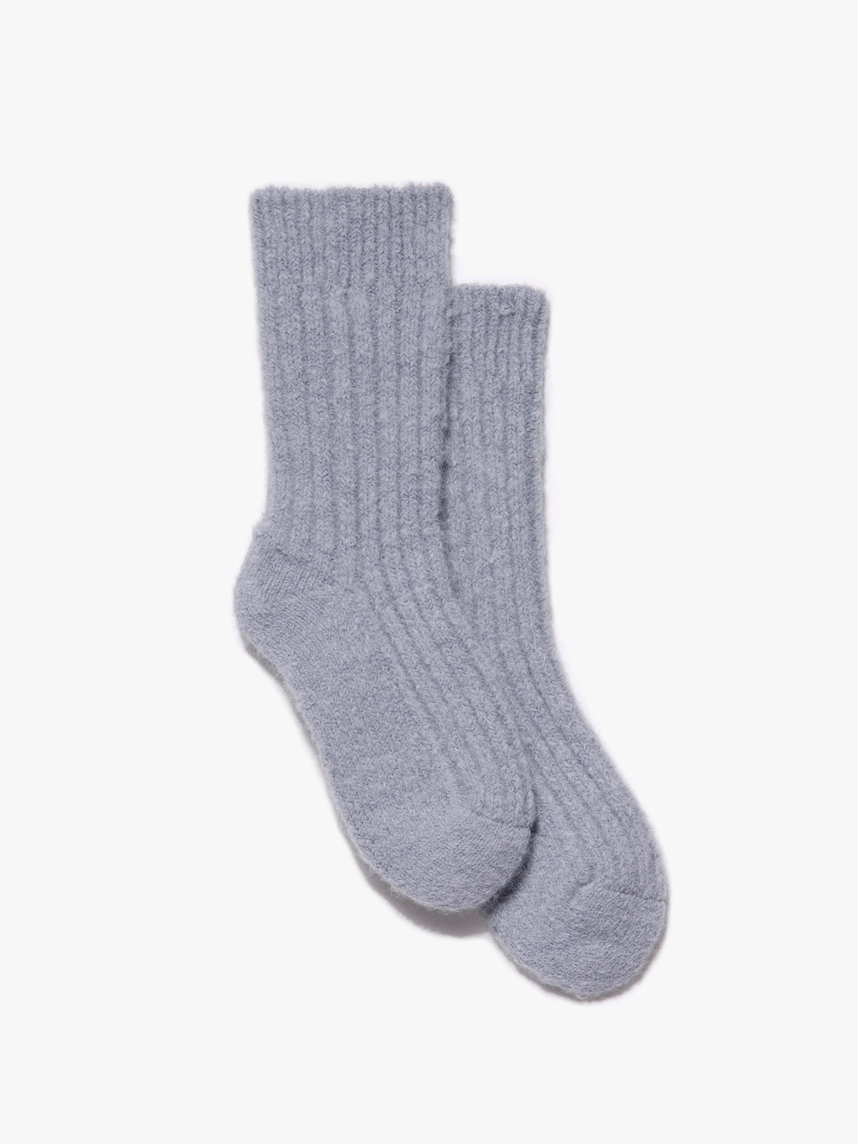 -denim Fuzzy Socks Chambray Blue