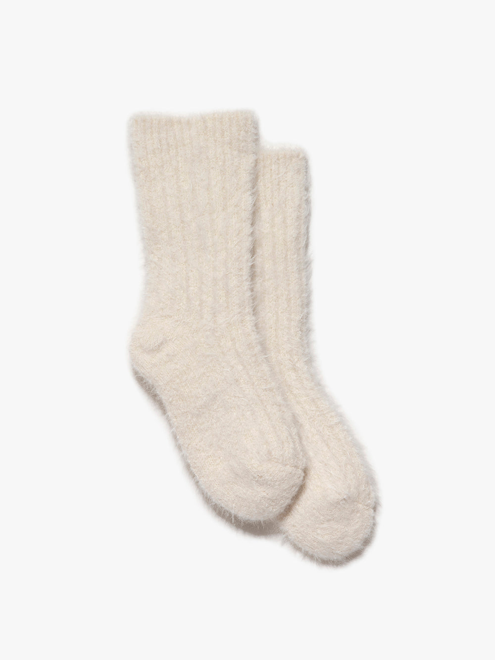 -denim Fuzzy Socks Off White