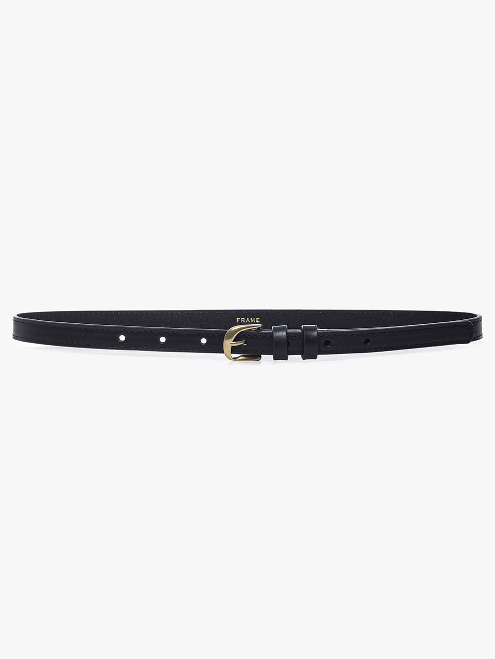 -denim Petit Twist Buckle Belt Noir