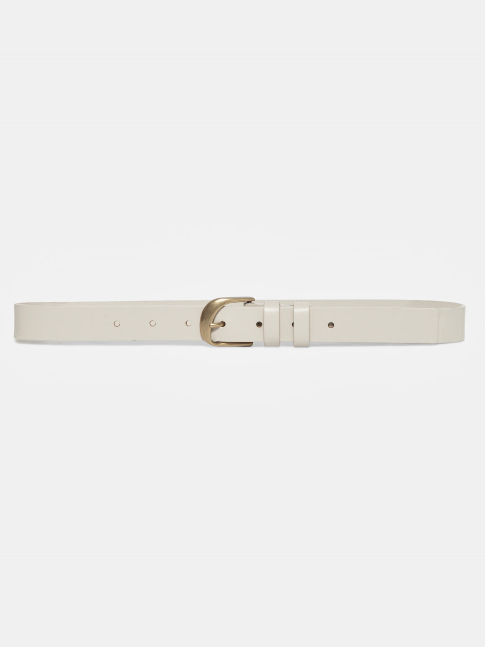 -denim Twist Buckle Belt Bone