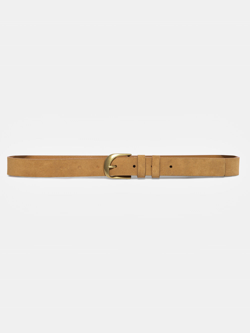 -denim Twist Buckle Belt Tan