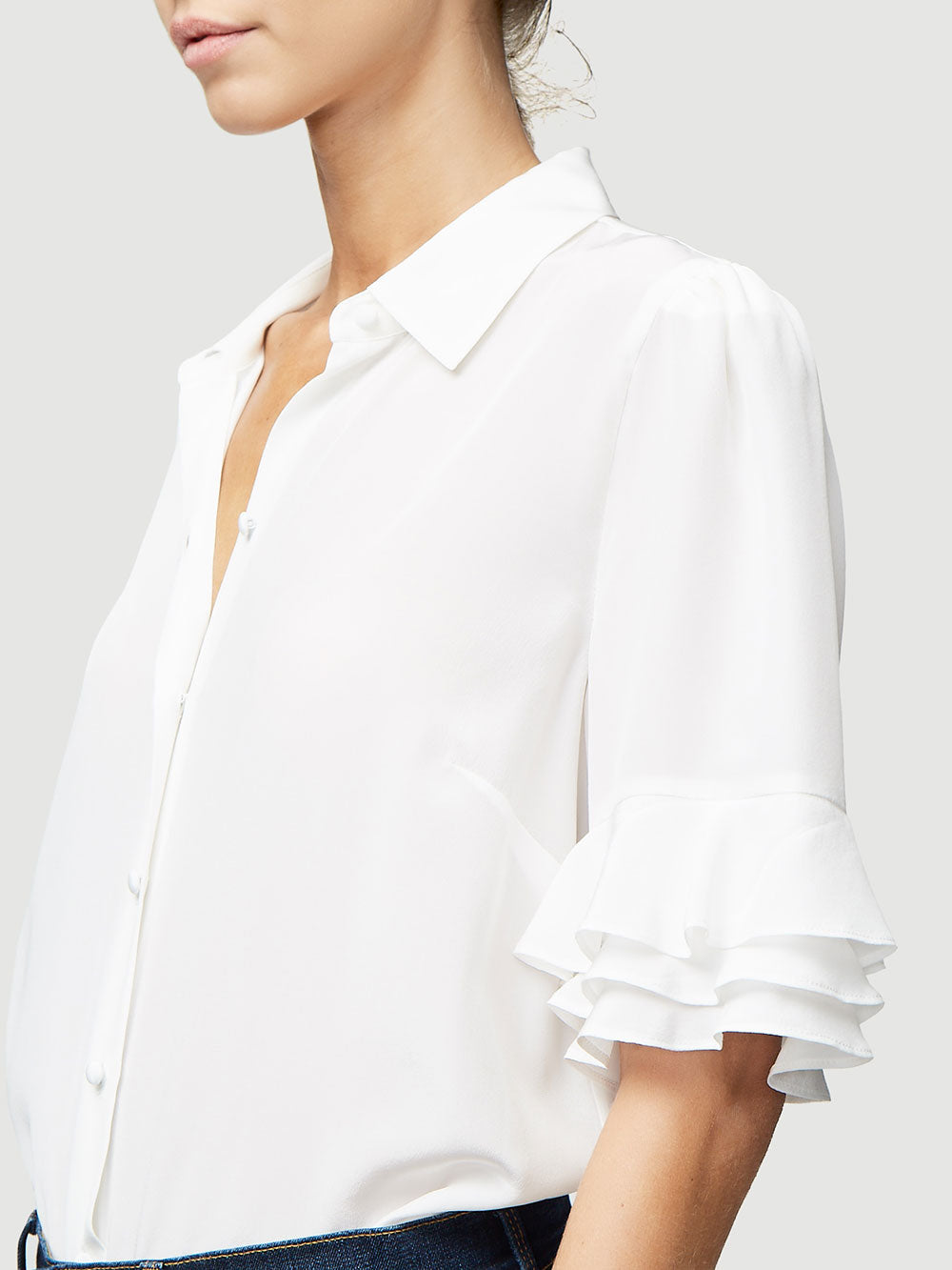 ruffle sleeve top