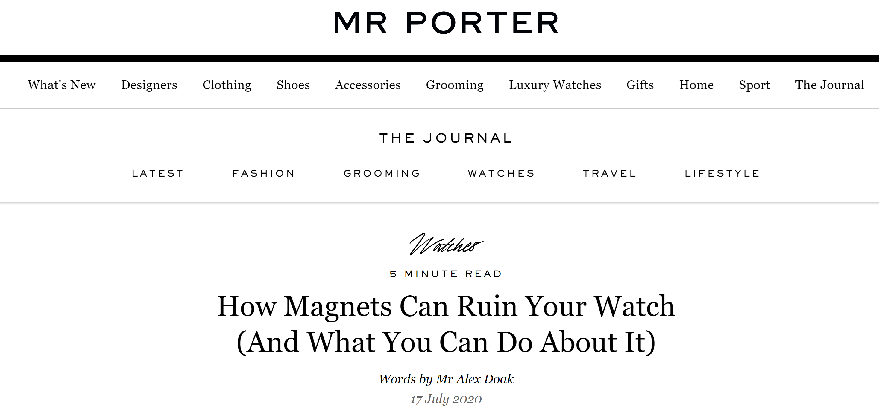 How Magnets Can Ruin Your Watch