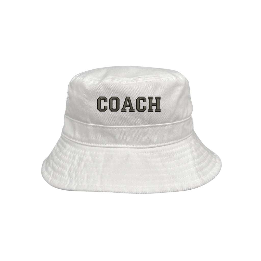 coach white bucket hat