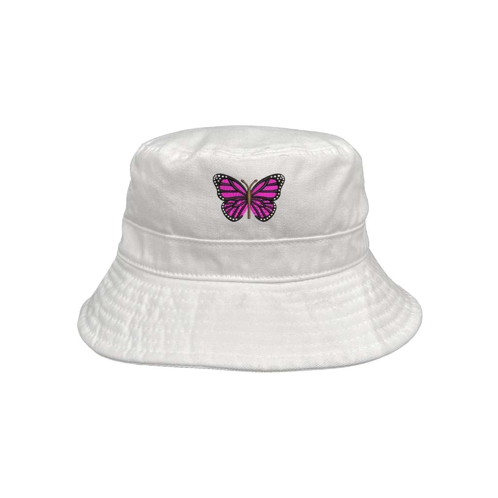 pink butterfly bucket hat