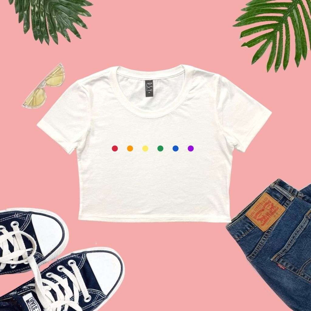 Cropped Top | Pride Dots Crop Tee - DSY Lifestyle