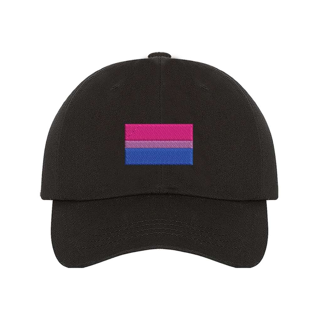 Embroidered bi-flag on black Baseball hat - DSY Lifestyle