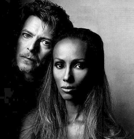 photo of David Bowie and his wife Iman
