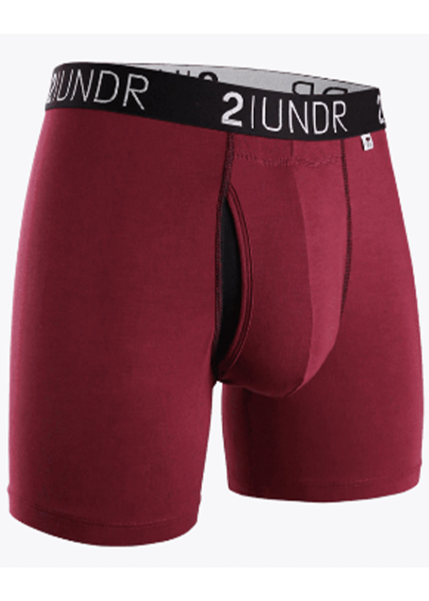 2 UNDR Swing Shift 6 Inch Boxer Brief | Burgundy – Jordan Lash Charleston