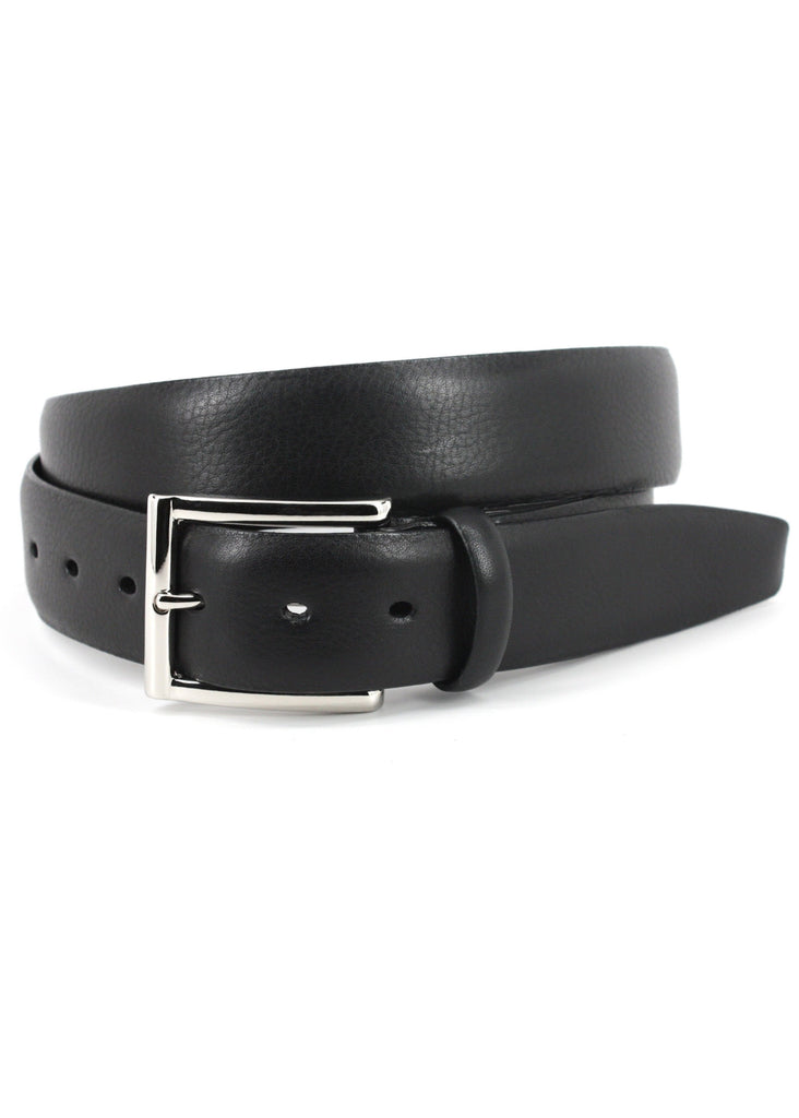 Italian Woven Cotton Elastic Belt - Black