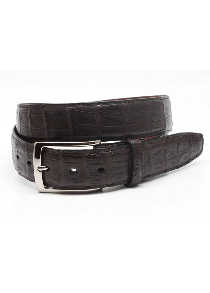 Torino Alligator Embossed Calf Belt - Black 40