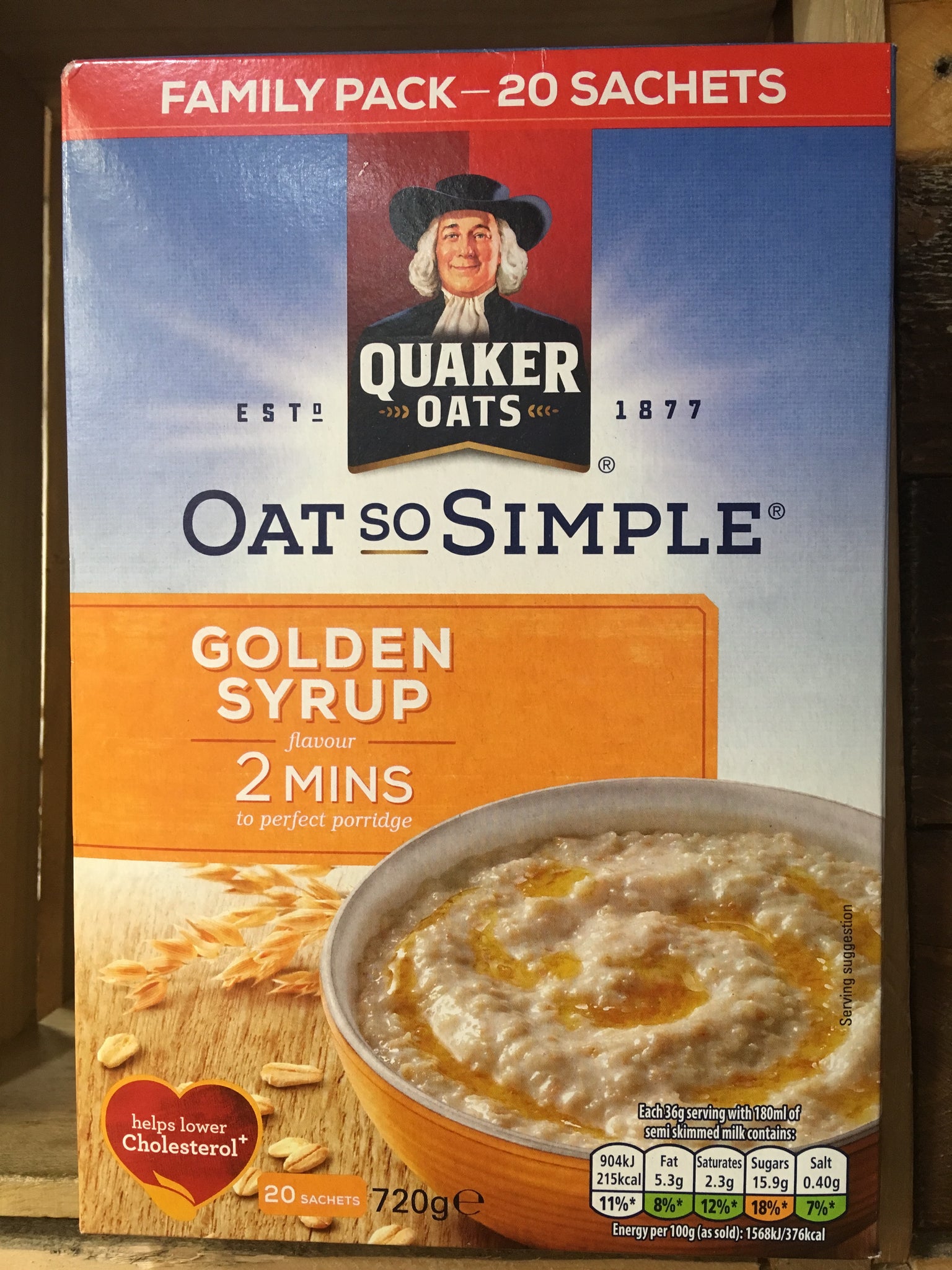 Quaker Oat So Simple Golden Syrup Porridge Sachets 20X36g & Low Price ...