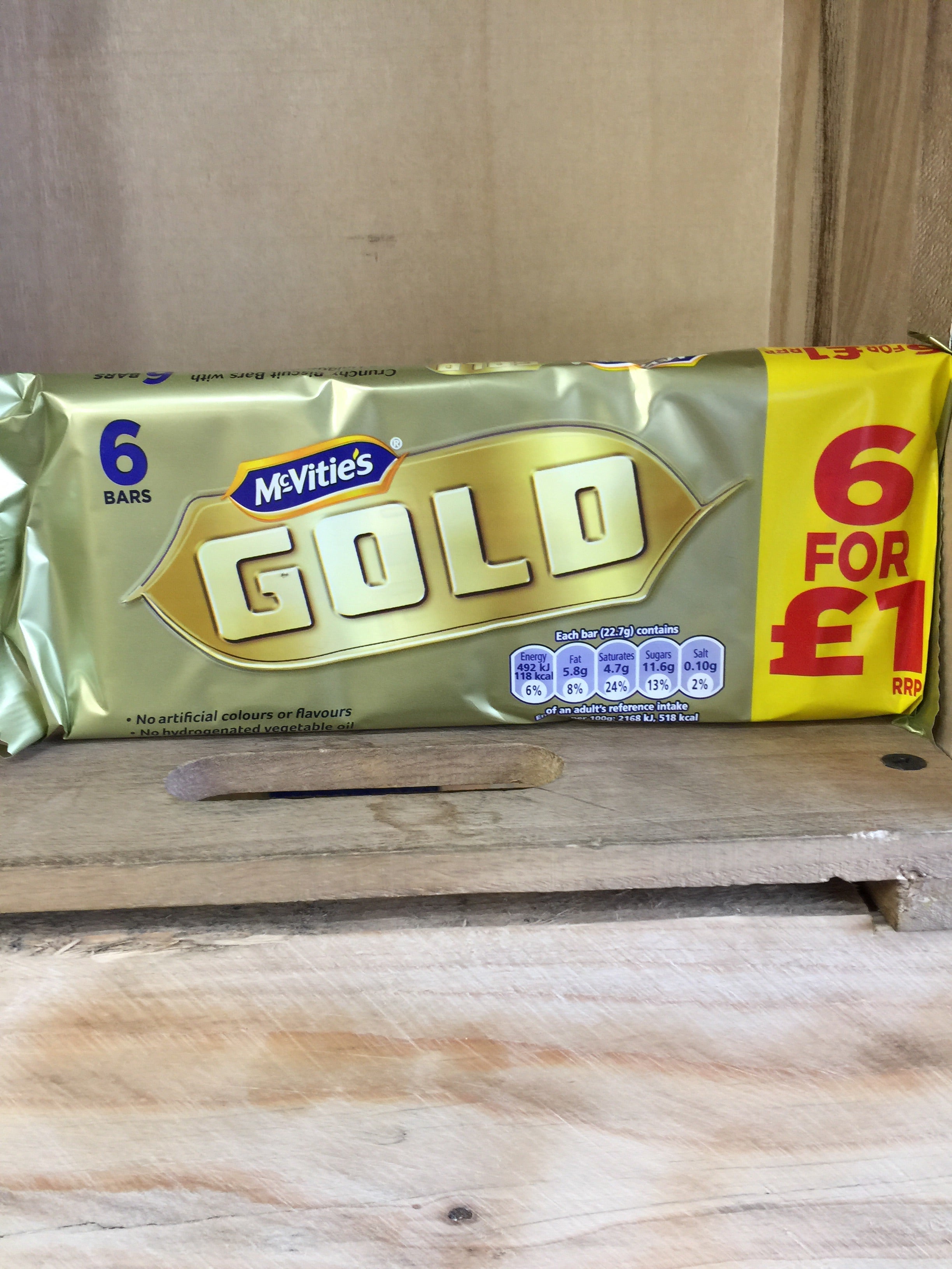 McVitie's Gold Caramel Flavour Biscuit Bars 18pk, Multipack Biscuits