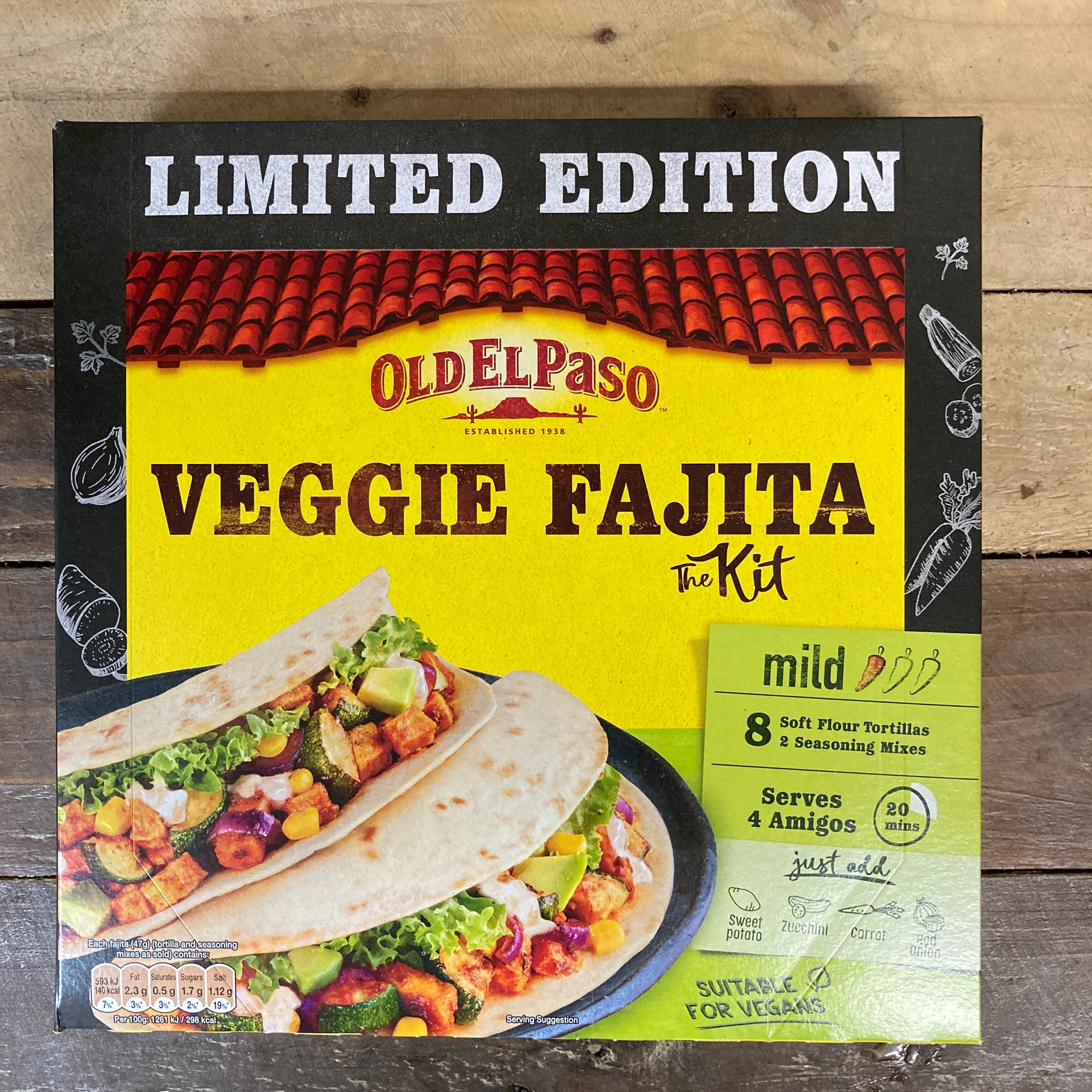 2x Old El Paso Veggie Fajita Kit (2x376g) | Low Price Foods Ltd