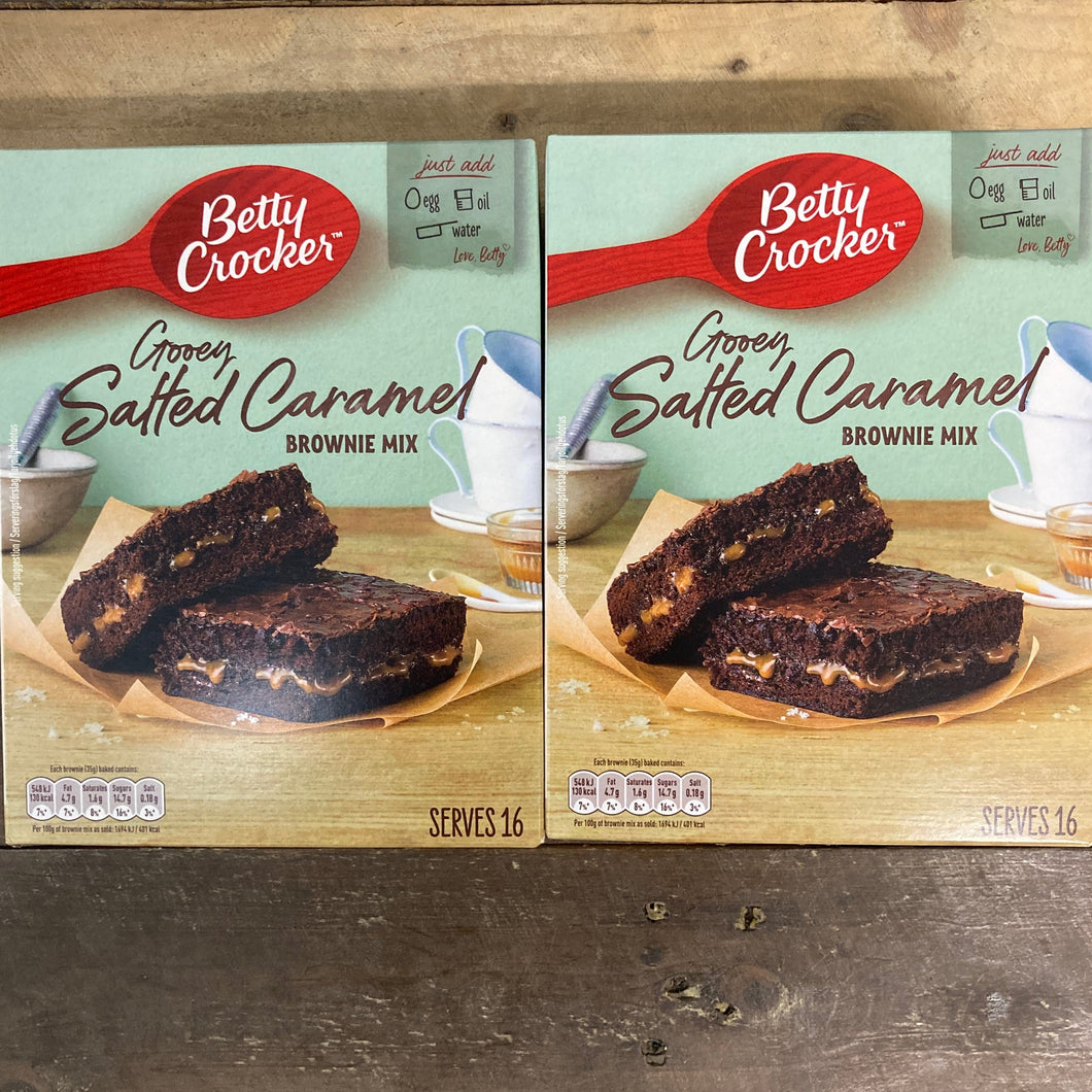 2x Betty Crocker Delights Gooey Salted Caramel Brownie Mixes (2x430g) | Low Foods