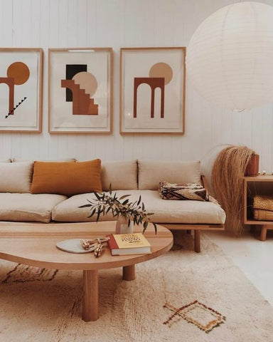 Moroccan rug living room