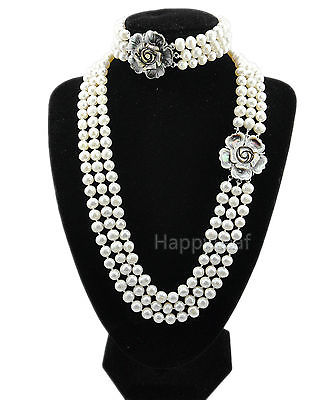 7 8mm white freshwater pearl necklace